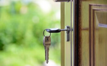 black handled key on key hole